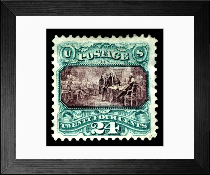 Framed Print : 24c Declaration of Independence re-issue single, 1875. Creator Framed Print : 24c Declaration of Independence re-issue single, 1875. Creator