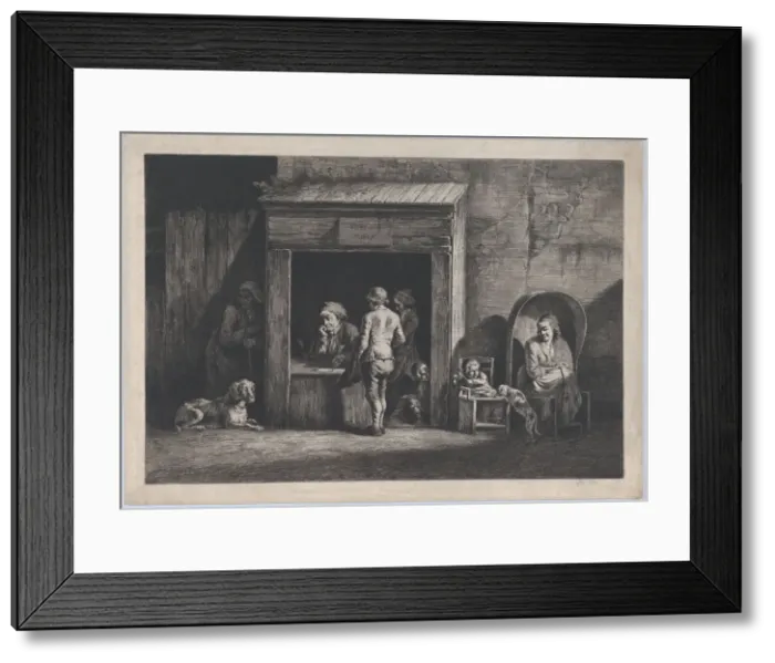 Framed Print : Public Writer, 1790. Creator: Jean-Jacques de Boissieu Framed Print : Public Writer, 1790. Creator: Jean-Jacques de Boissieu