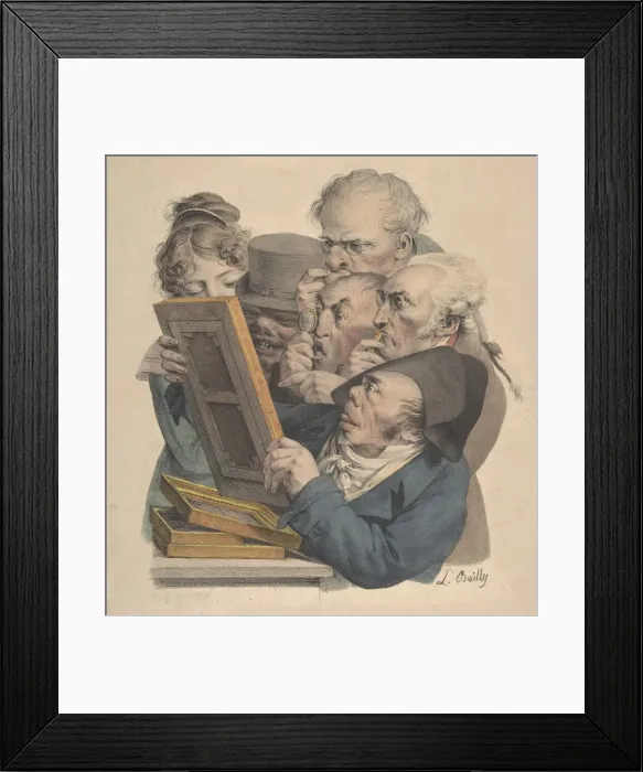 Framed Print : The Art Connoisseurs, 1823-28. Creator: Louis Leopold Boilly Framed Print : The Art Connoisseurs, 1823-28. Creator: Louis Leopold Boilly