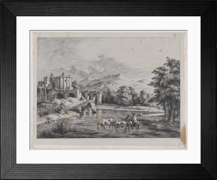 Framed Print : View of the Temple of Vesta, 1774. Creator: Jean-Jacques de Boissieu Framed Print : View of the Temple of Vesta, 1774. Creator: Jean-Jacques de Boissieu