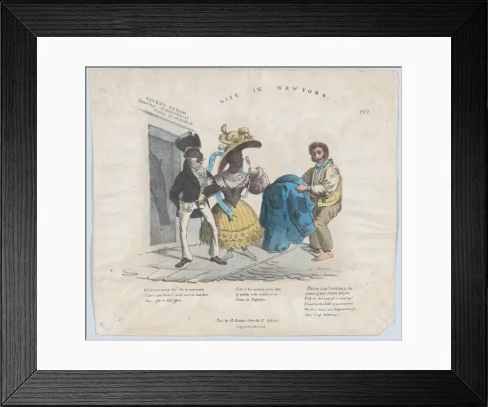 Framed Print : Life in New York, 1824-39. Creator: Charles Ingrey Framed Print : Life in New York, 1824-39. Creator: Charles Ingrey