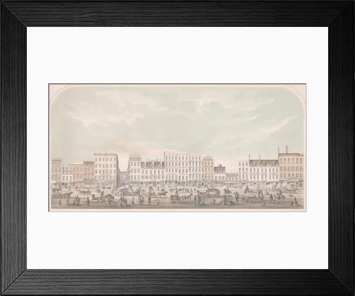Framed Print : Broadway, New-York from Canal to Grand Street, West Side, 1856. Creator: Julius Bien Framed Print : Broadway, New-York from Canal to Grand Street, West Side, 1856. Creator: Julius Bien