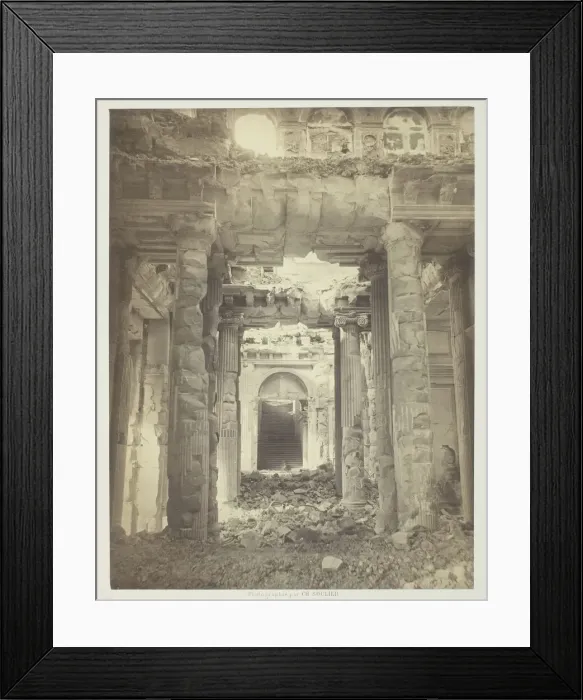 Framed Print : Paris Fire (The Grand Staircase Entrance), May 1871. Creator: Charles Soulier Framed Print : Paris Fire (The Grand Staircase Entrance), May 1871. Creator: Charles Soulier