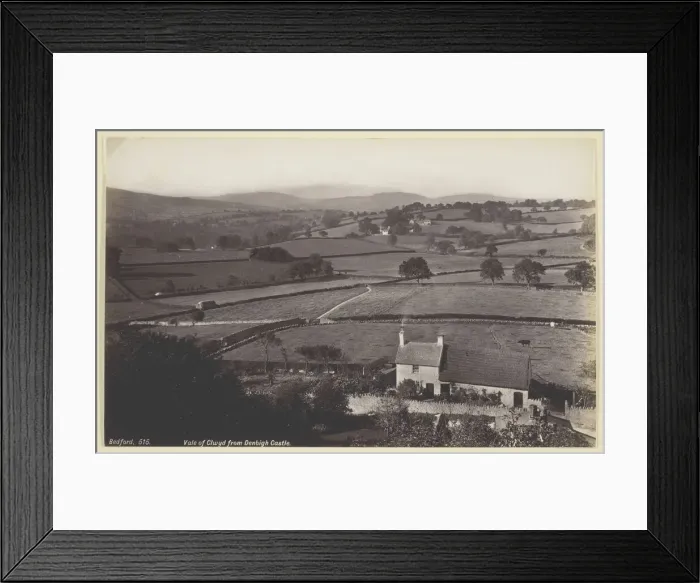Framed Print : Vale of Clwyd from Denbigh Castle, 1860 / 94. Creator: Francis Bedford Framed Print : Vale of Clwyd from Denbigh Castle, 1860 / 94. Creator: Francis Bedford