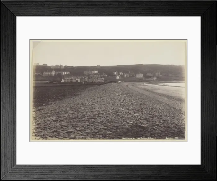 Framed Print : Westward Ho and Pebble Ridge, 1860 / 94. Creator: Francis Bedford Framed Print : Westward Ho and Pebble Ridge, 1860 / 94. Creator: Francis Bedford