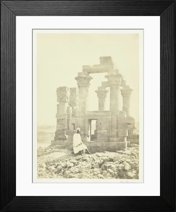 Framed Print : Early Morning at Wady Kardassy, Nubia, 1857. Creator: Francis Frith Framed Print : Early Morning at Wady Kardassy, Nubia, 1857. Creator: Francis Frith
