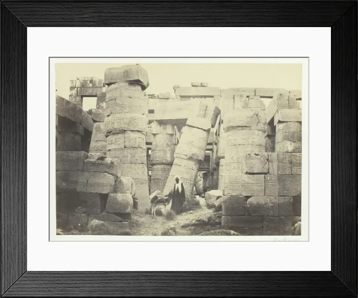 Framed Print : Pillars in the Great Hall, Karnac, 1857. Creator: Francis Frith Framed Print : Pillars in the Great Hall, Karnac, 1857. Creator: Francis Frith