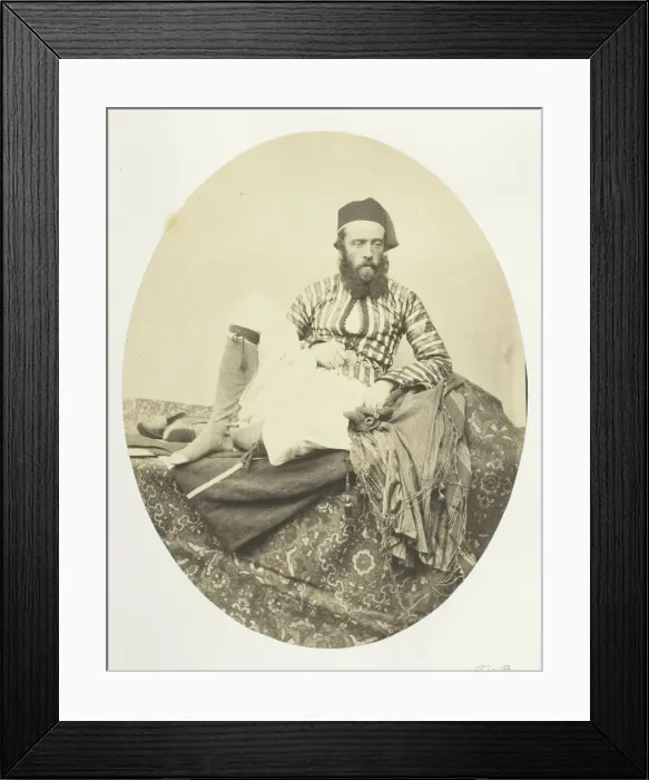 Framed Print : Portrait, Turkish Summer Costume, 1857. Creator: Francis Frith Framed Print : Portrait, Turkish Summer Costume, 1857. Creator: Francis Frith