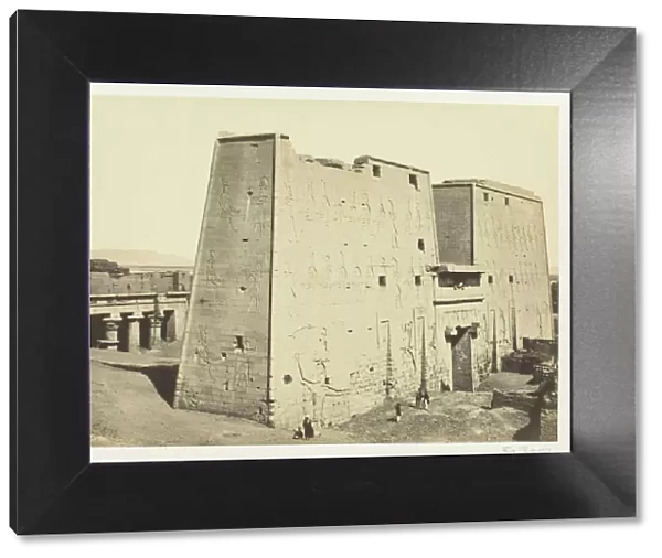 The Great Pylon at Edfou, Upper Egypt, 1857. Creator: Francis Frith