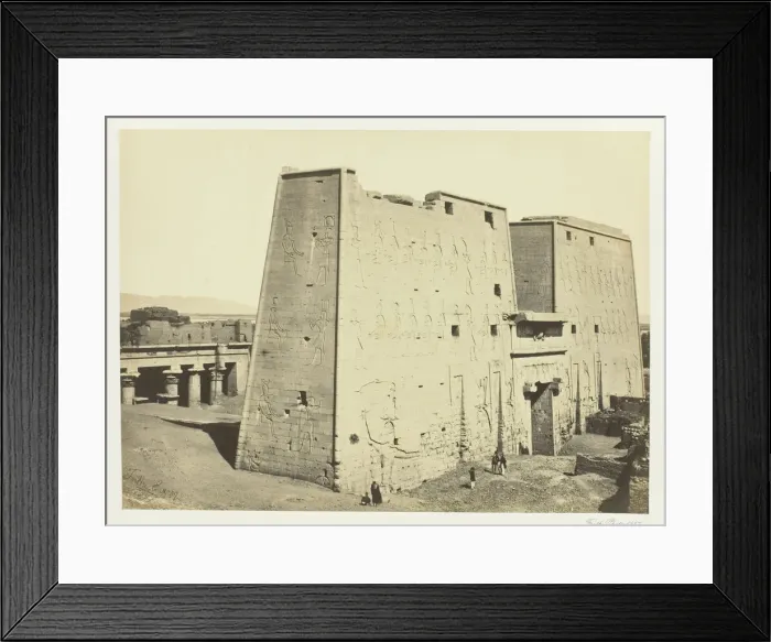Framed Print : The Great Pylon at Edfou, Upper Egypt, 1857. Creator: Francis Frith Framed Print : The Great Pylon at Edfou, Upper Egypt, 1857. Creator: Francis Frith