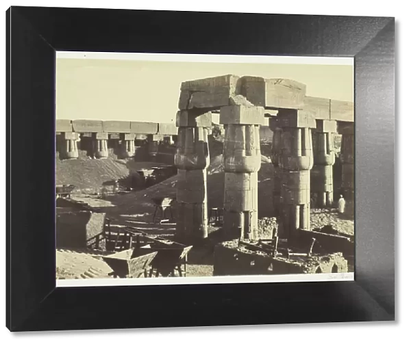 Portion of the Great Temple (The Government Stores), Luxor, 1857. Creator: Francis Frith