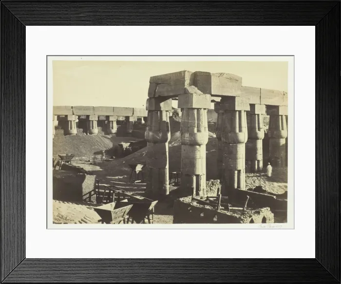 Framed Print : Portion of the Great Temple (The Government Stores), Luxor, 1857. Creator: Francis Frith Framed Print : Portion of the Great Temple (The Government Stores), Luxor, 1857. Creator: Francis Frith
