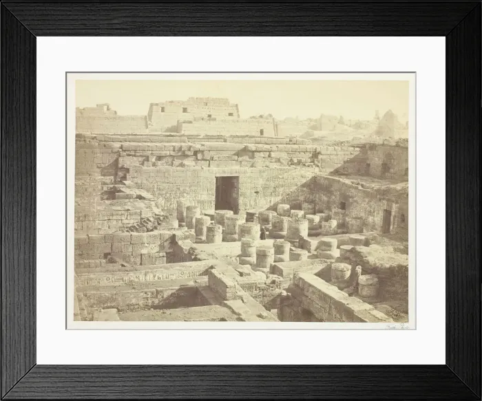 Framed Print : New Excavation at Medinet-Haboo, 1860, printed 1862. Creator: Francis Frith Framed Print : New Excavation at Medinet-Haboo, 1860, printed 1862. Creator: Francis Frith