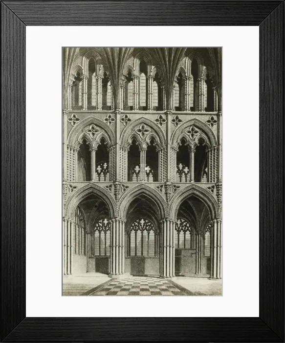 Framed Print : Ely Cathedral: Presbytery, from an Engraving, c. 1891. Creator: Frederick Henry Evans Framed Print : Ely Cathedral: Presbytery, from an Engraving, c. 1891. Creator: Frederick Henry Evans