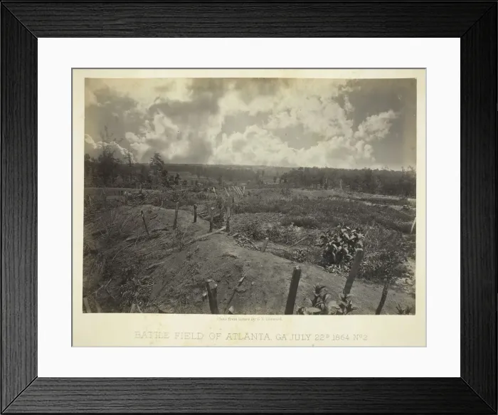 Framed Print : Battle Field of Atlanta, GA, No. 2, July 22, 1864. Creator: George N. Barnard Framed Print : Battle Field of Atlanta, GA, No. 2, July 22, 1864. Creator: George N. Barnard
