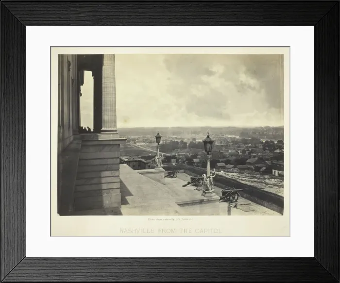 Framed Print : Nashville from the Capitol, 1864. Creator: George N. Barnard Framed Print : Nashville from the Capitol, 1864. Creator: George N. Barnard