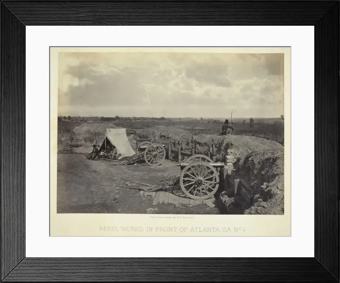 Framed Print : Rebel Works in Front of Atlanta, GA, No. 4, 1864. Creator: George N. Barnard Framed Print : Rebel Works in Front of Atlanta, GA, No. 4, 1864. Creator: George N. Barnard