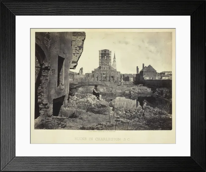 Framed Print : Ruins in Charleston, S. C. 1865 / 66. Creator: George N. Barnard Framed Print : Ruins in Charleston, S. C. 1865 / 66. Creator: George N. Barnard