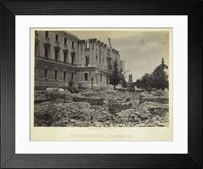 Framed Print : The New Capitol, Columbia, SC, 1865. Creator: George N. Barnard