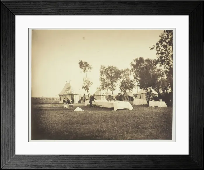 Framed Print : Preparation of the Emperors Table, Camp de Chalons, 1857. Creator: Gustave Le Gray Framed Print : Preparation of the Emperors Table, Camp de Chalons, 1857. Creator: Gustave Le Gray