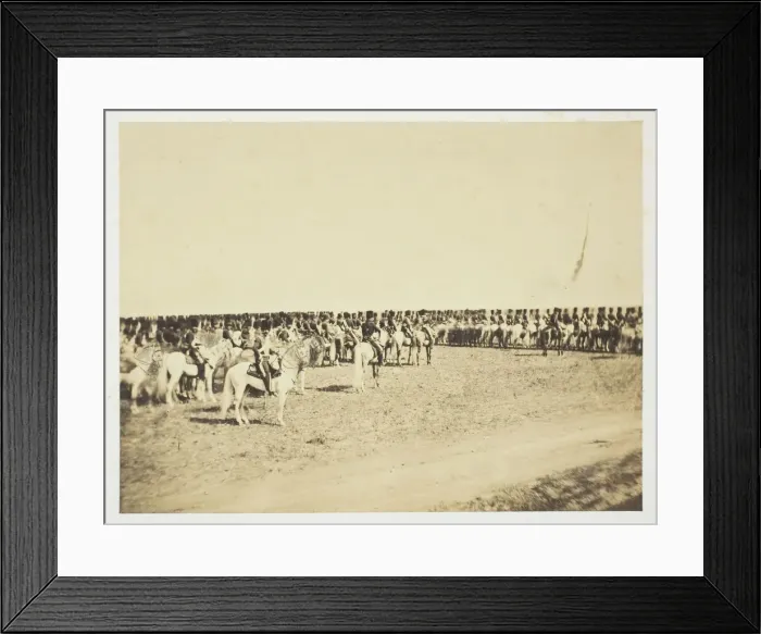 Framed Print : Untitled [cavalry], 1857. Creator: Gustave Le Gray