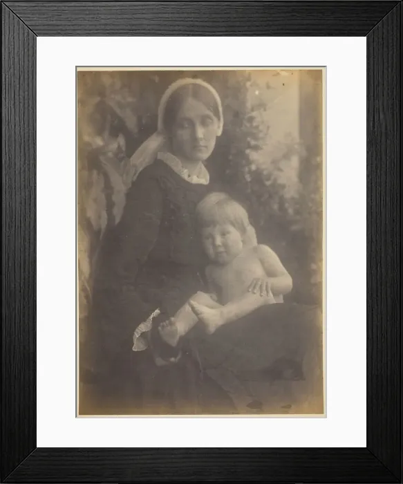 Framed Print : Mrs. Herbert Duckworth with Gerald Duckworth, 1872. Creator: Julia Margaret Cameron Framed Print : Mrs. Herbert Duckworth with Gerald Duckworth, 1872. Creator: Julia Margaret Cameron