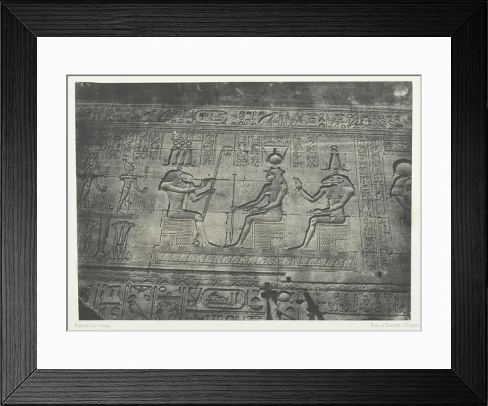 Framed Print : Grand Temple de Denderah (Teutyres), Sculptures de la Facade Posterieure Framed Print : Grand Temple de Denderah (Teutyres), Sculptures de la Facade Posterieure