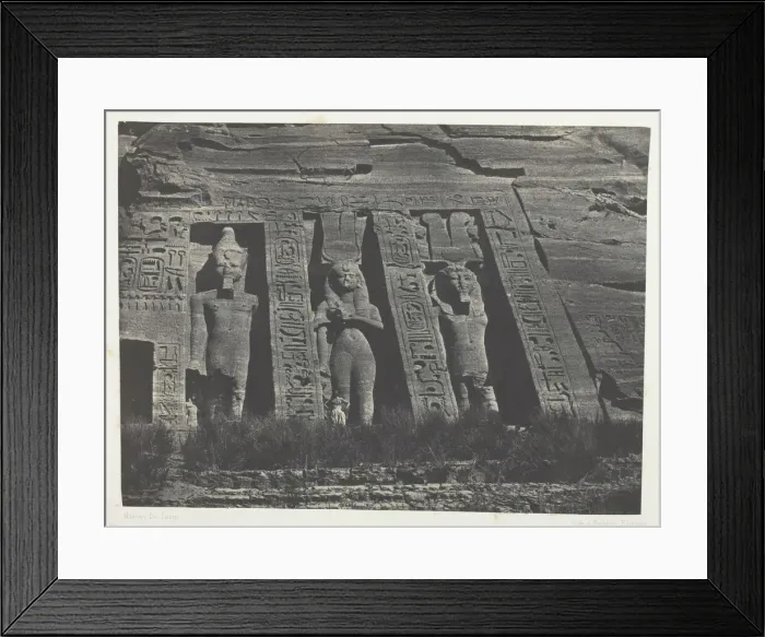 Framed Print : Ibsamboul, Partie Septentrionale Du Speos D Hathor;Nubie, 1849 / 51, printed 1852 Framed Print : Ibsamboul, Partie Septentrionale Du Speos D Hathor;Nubie, 1849 / 51, printed 1852