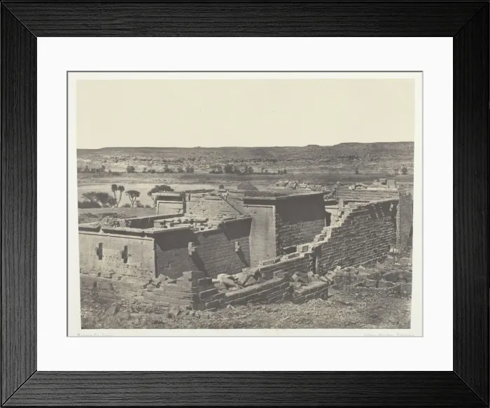 Framed Print : Kalabscheh, Vue Generale du Temple de Kalabscheh (Talmis);Nubie, 1849 / 51 Framed Print : Kalabscheh, Vue Generale du Temple de Kalabscheh (Talmis);Nubie, 1849 / 51