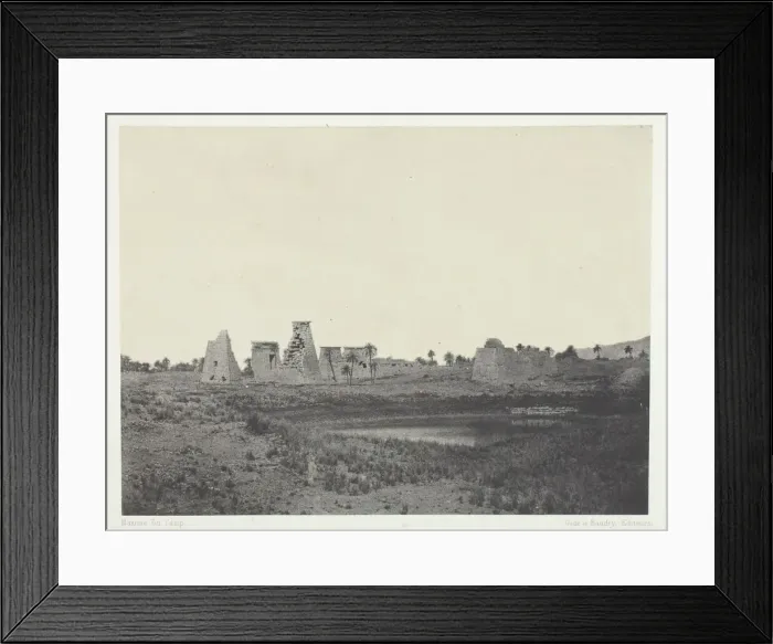 Framed Print : Palais de Karnak, Propylees du Sud;Thebes, 1849 / 51, printed 1852 Framed Print : Palais de Karnak, Propylees du Sud;Thebes, 1849 / 51, printed 1852