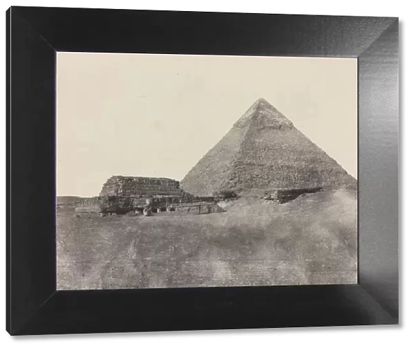 Pyramide de Chephren, Egypte Moyenne, 1849  /  51, printed 1852. Creator: Maxime du Camp