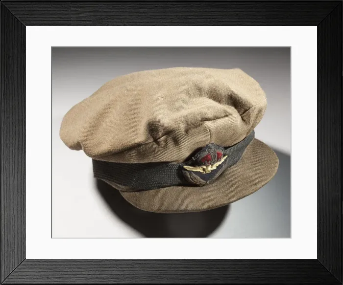 Framed Print : Officers service cap, Royal Flying Corps, ca. 1910s. Creator: Lincoln Bennet Company Ltd Framed Print : Officers service cap, Royal Flying Corps, ca. 1910s. Creator: Lincoln Bennet Company Ltd