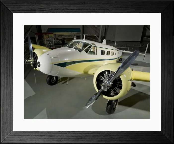 Framed Print : Beechcraft D18S Twin Beech, 1937-1969. Creator: Beech Aircraft Corporation Framed Print : Beechcraft D18S Twin Beech, 1937-1969. Creator: Beech Aircraft Corporation