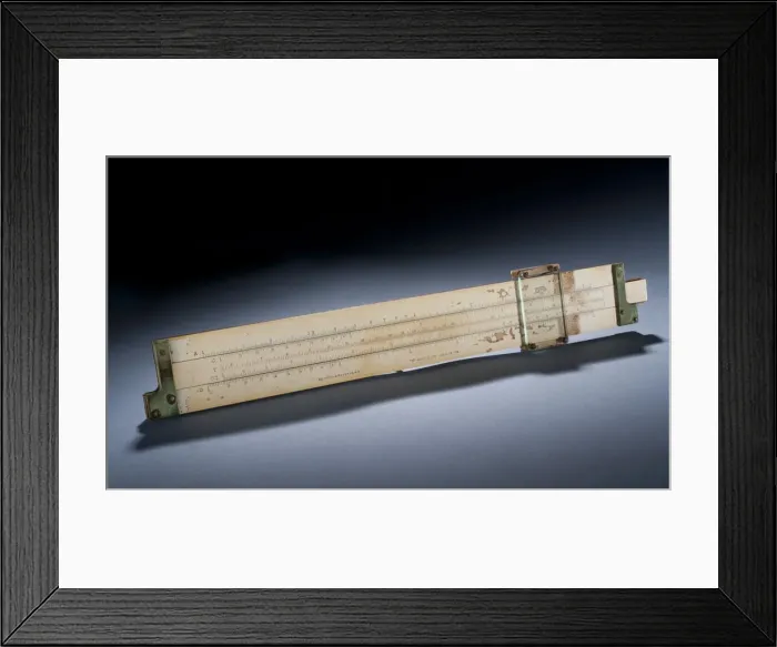 Framed Print : Slide Rule, William J. Powell, ca. 1930s. Creator: Keuffel & Esser Co Framed Print : Slide Rule, William J. Powell, ca. 1930s. Creator: Keuffel & Esser Co