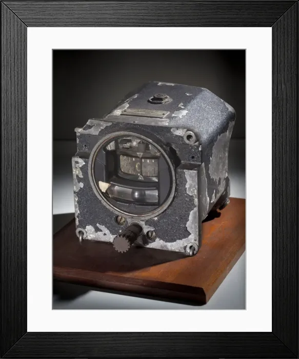 Framed Print : Indicator, Directional Gyro, Sperry, Wiley Post Final Flight. Creator: Sperry Corporation Framed Print : Indicator, Directional Gyro, Sperry, Wiley Post Final Flight. Creator: Sperry Corporation