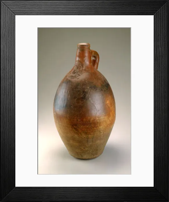 Framed Print : Bartmann jug, ca. 1800. Creator: Unknown Framed Print : Bartmann jug, ca. 1800. Creator: Unknown