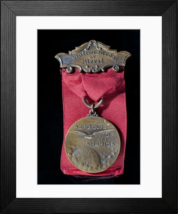 Framed Print : Aero Club of America Aviation Medal of Merit awarded to Captain St. Clair Streett, 1920 Framed Print : Aero Club of America Aviation Medal of Merit awarded to Captain St. Clair Streett, 1920