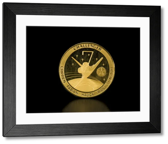 Framed Print : National Air and Space Museum STS-7 Medal awarded to Sally Ride, 1980s Framed Print : National Air and Space Museum STS-7 Medal awarded to Sally Ride, 1980s