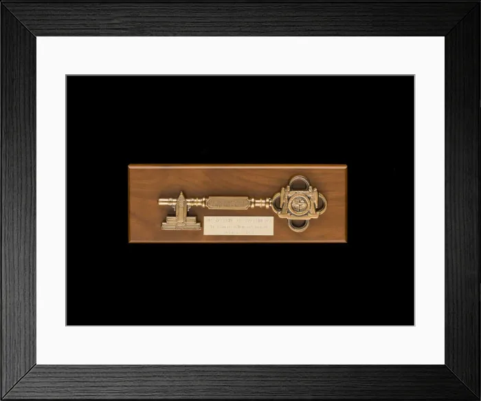 Framed Print : Key to the City of Los Angeles, presented to Sally Ride, 1984. Creator: Unknown Framed Print : Key to the City of Los Angeles, presented to Sally Ride, 1984. Creator: Unknown
