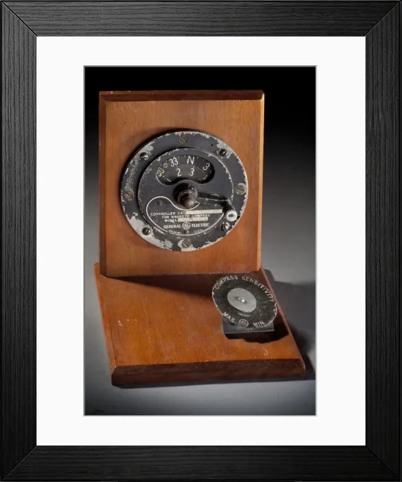 Framed Print : Controller, Magnetic Compass, General Electric, 2CA10E1, Wiley Post crash Framed Print : Controller, Magnetic Compass, General Electric, 2CA10E1, Wiley Post crash