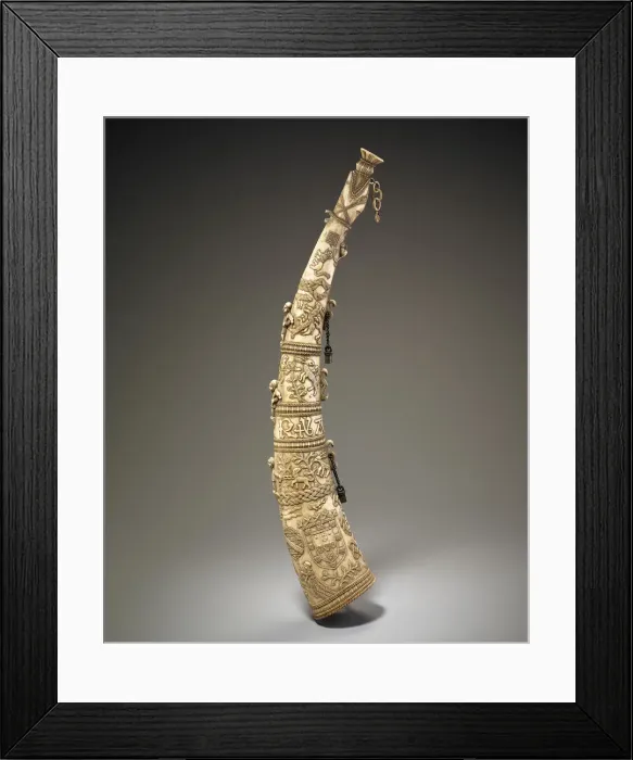 Framed Print : Hunting horn, Late 15th century. Creator: Unknown Framed Print : Hunting horn, Late 15th century. Creator: Unknown