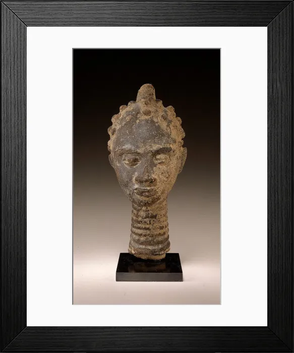 Framed Print : Commemorative head, Late 17th-early 18th century. Creator: Unknown Framed Print : Commemorative head, Late 17th-early 18th century. Creator: Unknown