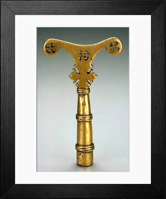 Framed Print : Prayer staff finial, 17th century. Creator: Unknown Framed Print : Prayer staff finial, 17th century. Creator: Unknown