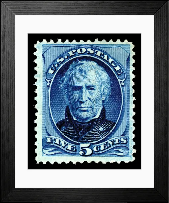 Framed Print : 5c Zachary Taylor single, 1879. Creator: American Bank Note Company Framed Print : 5c Zachary Taylor single, 1879. Creator: American Bank Note Company