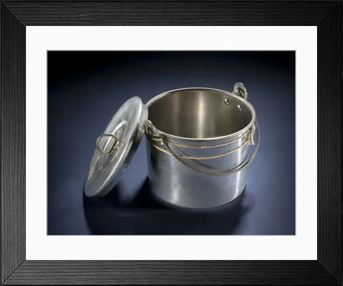 Framed Print : Aluminum pot and lid used by Charles Lindbergh, 1931. Creator: Primus Framed Print : Aluminum pot and lid used by Charles Lindbergh, 1931. Creator: Primus