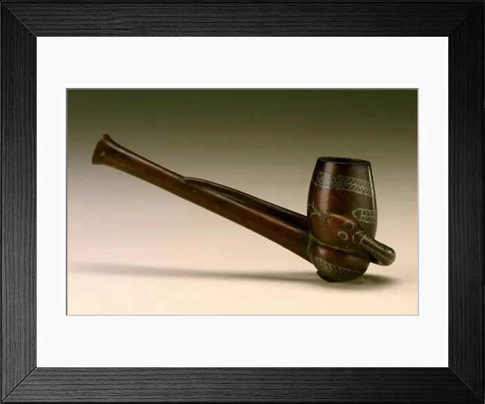 Framed Print : Pipe, Mid-late 19th century. Creator: Unknown Framed Print : Pipe, Mid-late 19th century. Creator: Unknown