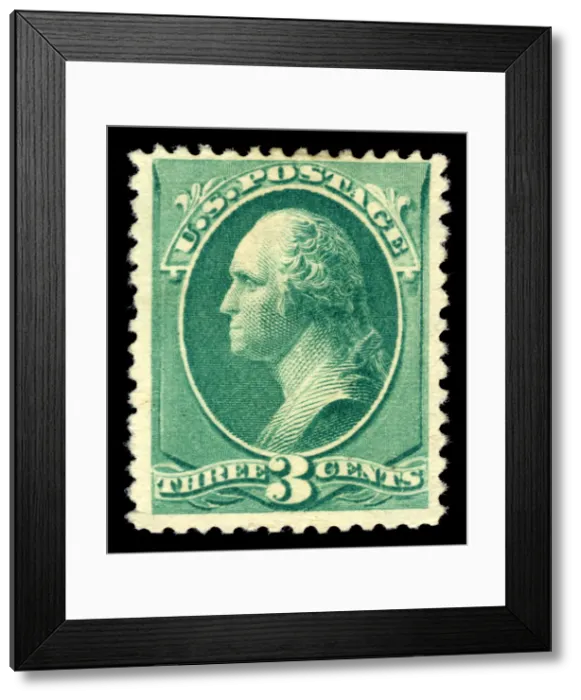 Framed Print : 3c Washington single, 1881. Creator: American Bank Note Company Framed Print : 3c Washington single, 1881. Creator: American Bank Note Company