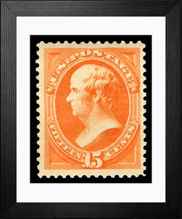 Framed Print : 15c Daniel Webster single, 1879. Creator: American Bank Note Company Framed Print : 15c Daniel Webster single, 1879. Creator: American Bank Note Company