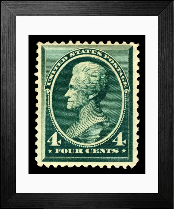Framed Print : 4c Andrew Jackson single, 1883. Creator: American Bank Note Company Framed Print : 4c Andrew Jackson single, 1883. Creator: American Bank Note Company