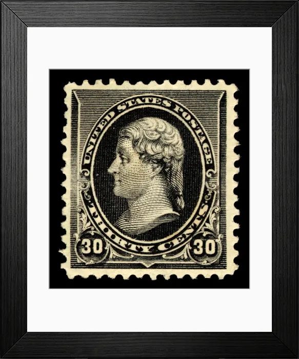Framed Print : 30c Thomas Jefferson single, 1890. Creator: American Bank Note Company Framed Print : 30c Thomas Jefferson single, 1890. Creator: American Bank Note Company